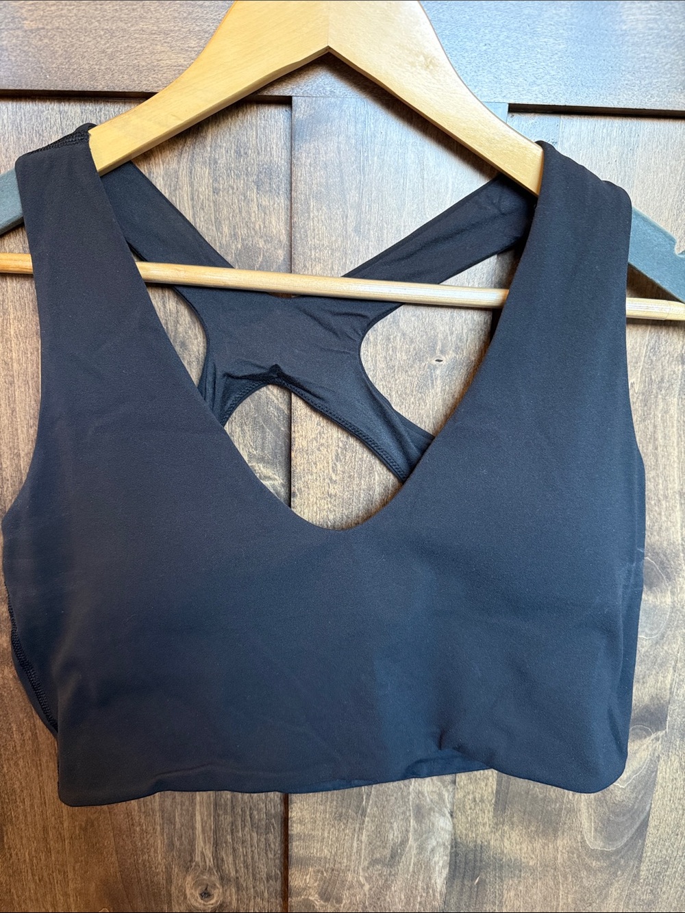 lululemon athletica Black Seamless V-Back Sports Bra